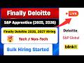 😱Finally Deloitte Hiring 2026 Batch | S&P Global Hiring | 2027, 2026, 2025 Batch Hiring Off Campus