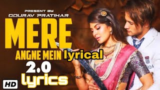 Here is the lyrics of song #mere_angne_mein sing by neha kakkar and
asim riaz. - mere angne mein – aaya colorful kanhiya au...