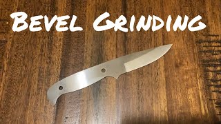 Grinding bevels on a knife, Knife making, Easiest way to grind a knife bevel