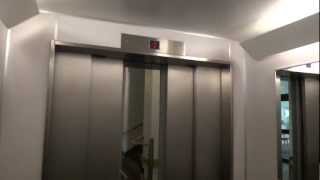 old ASEA-Westinghouse (mod. by: KONE) traction elevators @ Norrtälje Hospital, Norrtälje, Sweden.