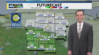 Gradually getting less windy tonight