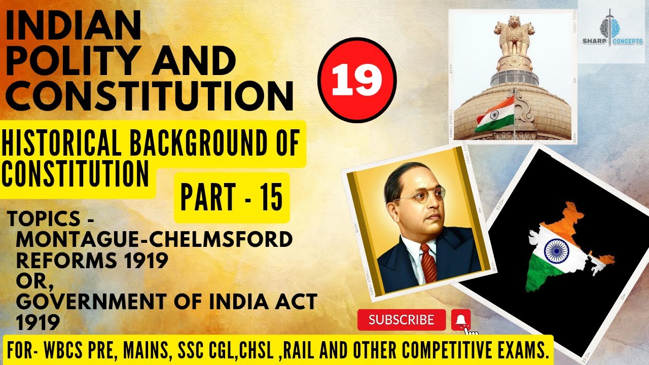 Montague Chelmsford Reforms 1919 GOI Act 1919 Part 15 Lec 19 