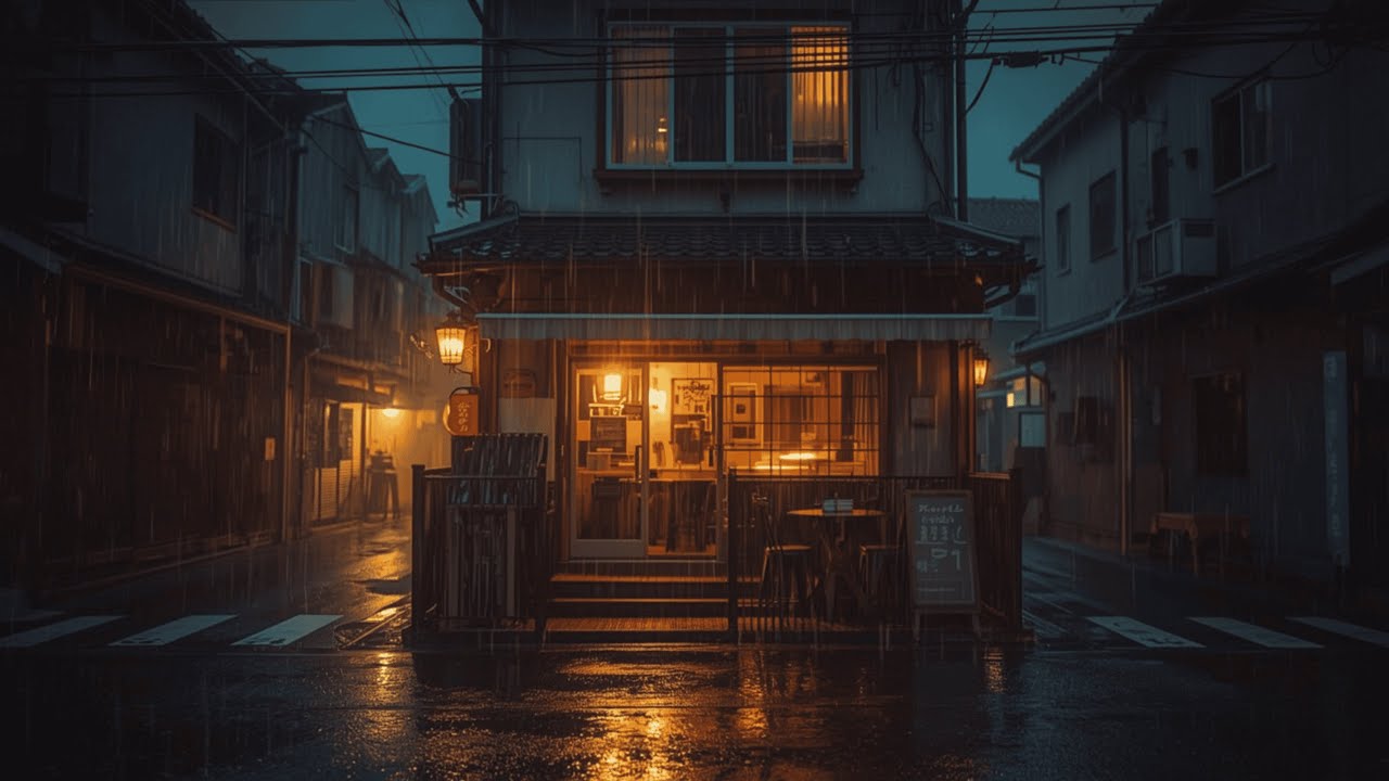 Tokyo Night Rain Sounds ??? Study & Sleep Music