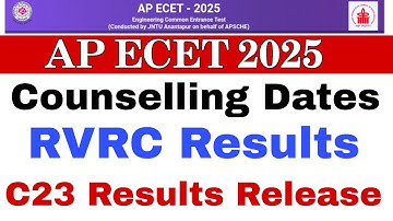 AP ECET 2025 COUNSELLING DATES || C23 RESULTS || RVRC Results | #apsbtet #apdiploma #apecet2025