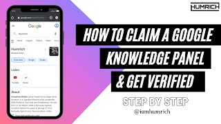 How To Claim A Google Knowledge Panel Get Verified