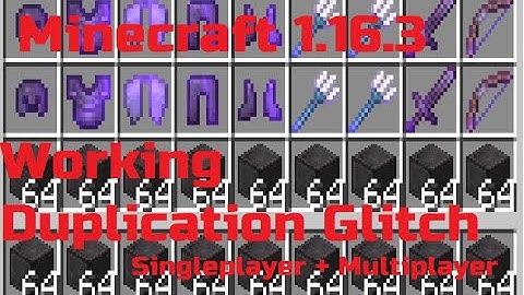 Minecraft 1.16.3+ duplication glitch (singleplayer + multiplayer)