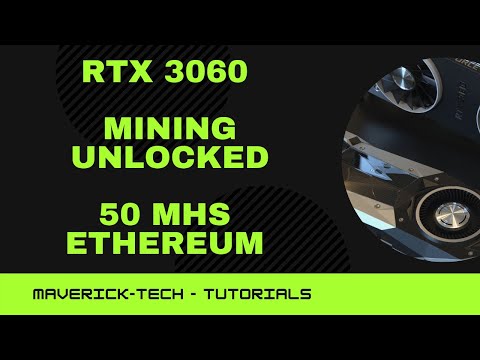 RTX 3060 12GB | Mining unlocked | Ethereum 50 Mhs