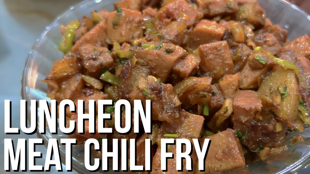 Stir Fried Luncheon Meat w/ Potatoes | Spam Chili Fry | Indian Style Spam Chili Fry #luncheonmeat