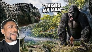 When KING KONG bodied 3 V-REXES for a SNOW BUNNY's love | @blankboy_  Reaction