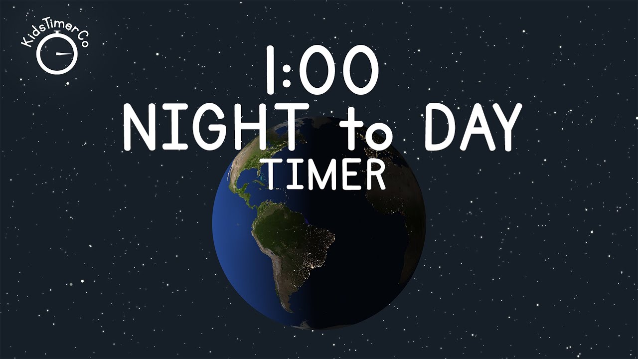 1 Minute Sunrise Earth Timer! ☀️🌎 Fun Day & Night Countdown for Kids!