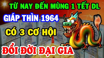 Giáp Thìn 1964: 3 Cơ Hội ĐỔI ĐỜI Hiếm Có Ai Nắm Được Sẽ Giàu Bùng Nổ Từ Nay Đến Tết Dương Lịch