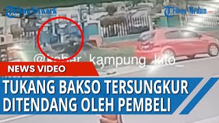 Tukang Bakso Ditendang Pembeli Hingga Tersungkur, Cuma Karena Tak Mau Bayar 2 Mangkok Bakso