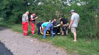 Лебединський район: вогнеборці ліквідували займання авто, яке сталося внаслідок ДТП