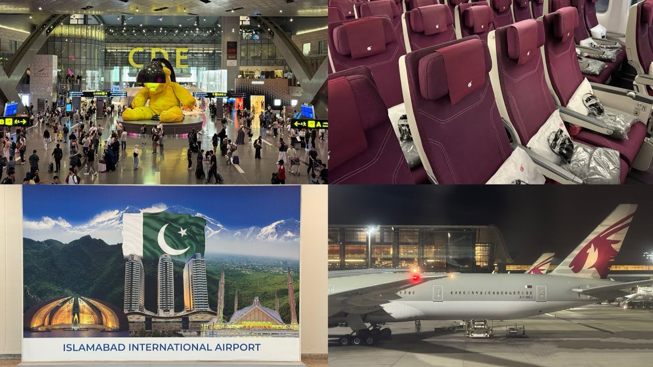 【世界一周 #388】カタール航空エコノミークラスで向かうパキスタン首都イスラマバード✈️ Qatar Airways economy class Doha → Pakistan Islamabad