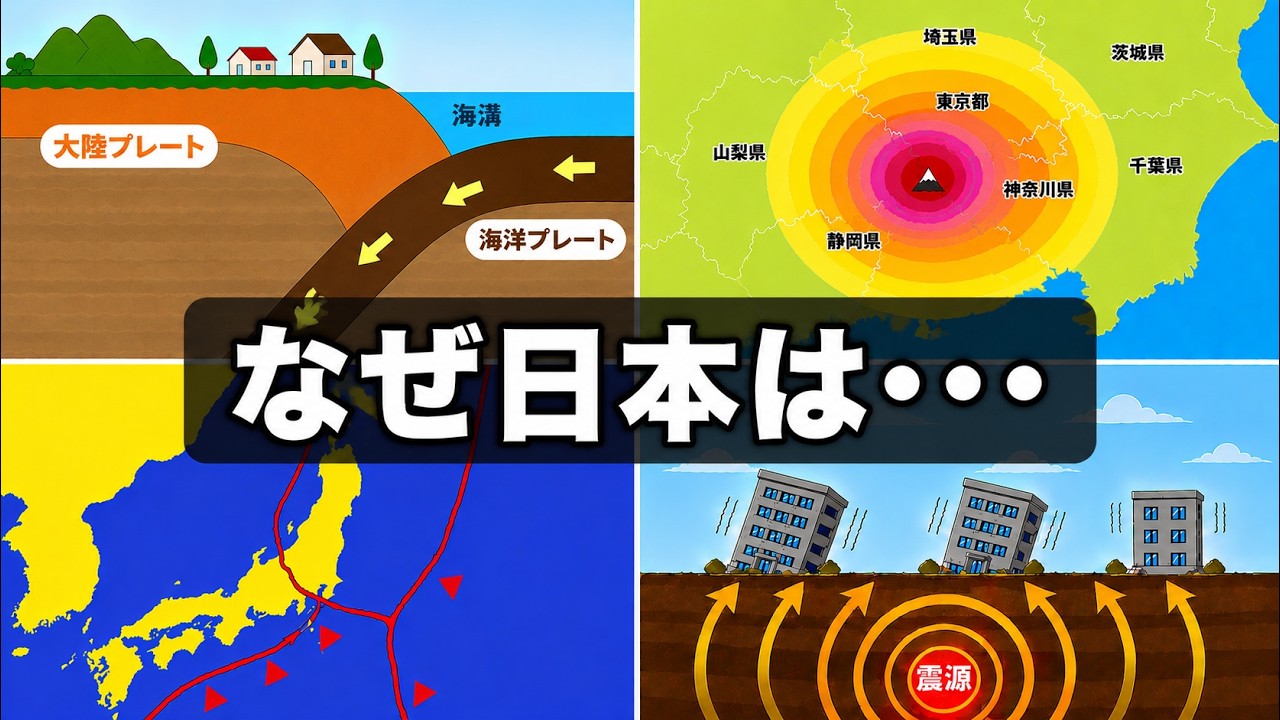 なぜ日本は地震大国なのか?知らないとヤバい5つの真相【ゆっくり解説】【ゆっくり解説】
