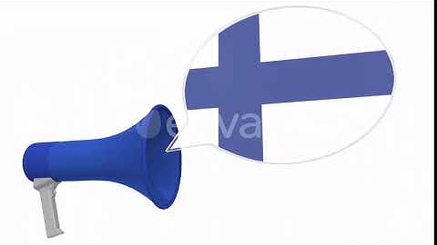 Loudspeaker and Flag of Finland on the Speech Balloon | Motion Graphics - Envato elements