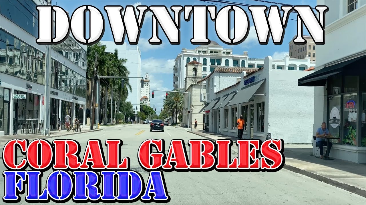 Coral Gables - Florida - 4K Downtown Drive