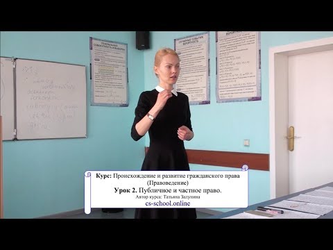 Урок 2. Публичное и частное право