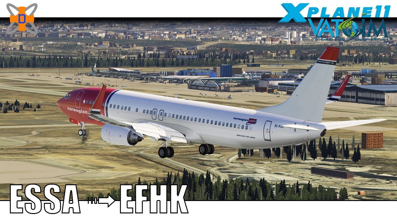 [XP11] *NEW VATSIM CODEC* Stockholm to Helsinki - Zibo 737-800 Norwegian｜Drawyah