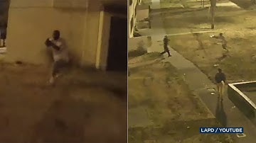 BODYCAM VIDEO: Gunman opens fire on LAPD officer in dramatic shootout | ABC7