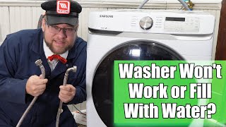 How to Fix a Samsung Washer 4E or 4C Code - Fixing a Washer That Won't Fill with Water