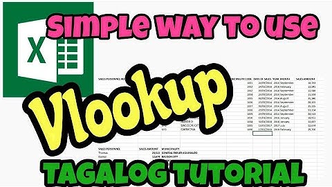 How to use Vlookup function (Tagalog Tutorial)