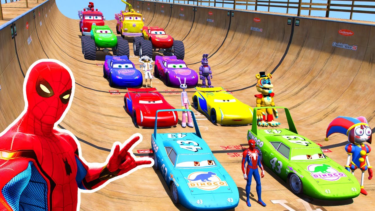 GTA V Epic New Stunt Race For Car Racing Challenge by Trevor and Shark 