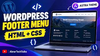 How to Create a Footer Menu in WordPress Using HTML & CSS | Astra Theme Tutorial