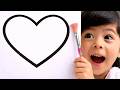 Let's Paint Shapes Using Rainbow Colors | Best Learning Video for Toddlers!