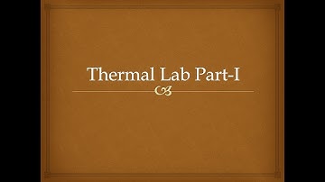 Thermal Engineering Lab Part-I