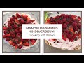 Mandeldrøm med hindbærskum og friske bær