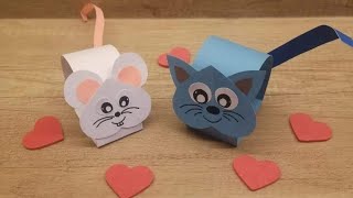 Cat 🐱 | paper cat | paper craft | Mek Art #cat #diy #easycraft #youtube #shorts