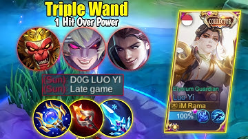 Luo Yi Unkillable !! Combination Double Stun Triple Wand Item | Build Luo Yi Tersakit 2022 - MLBB