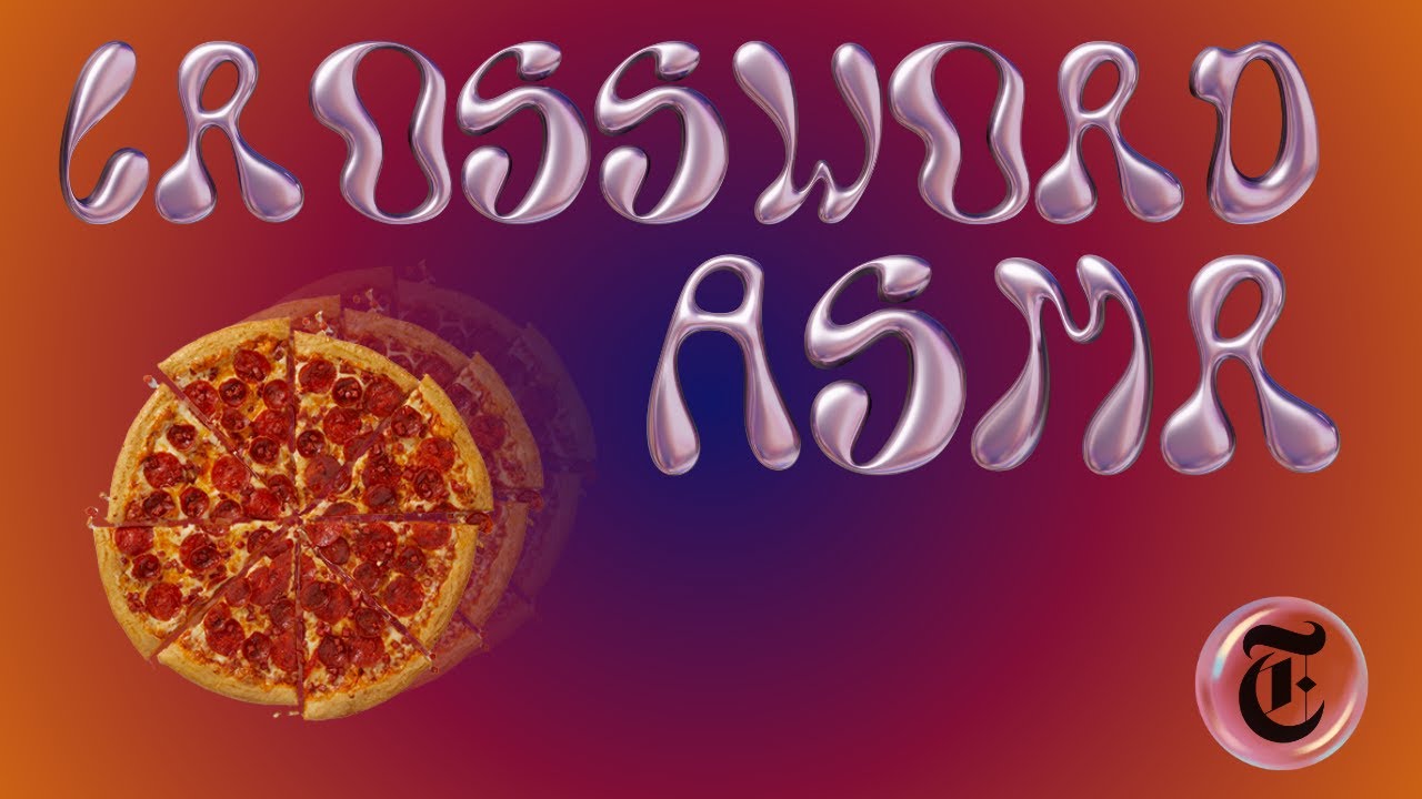 ASMR | Solving a Pizza Themed Crossword 🍕