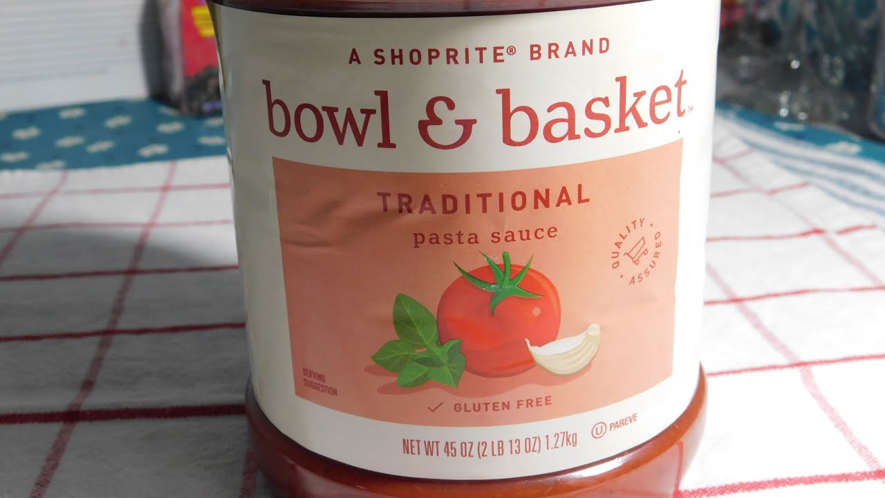 A ShopRite Brand Pasta Sauce, Bowl & Basket Pasta Sauce, ShopRite