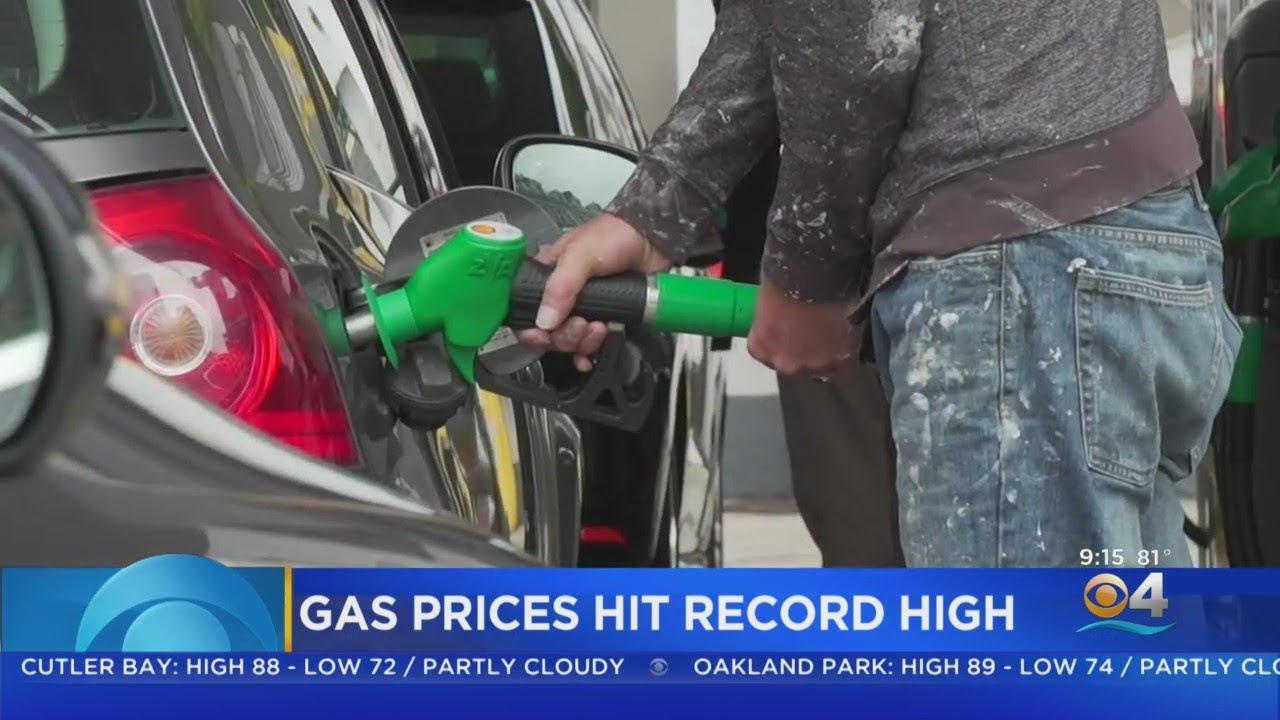Gas prices hit record high - YouTube