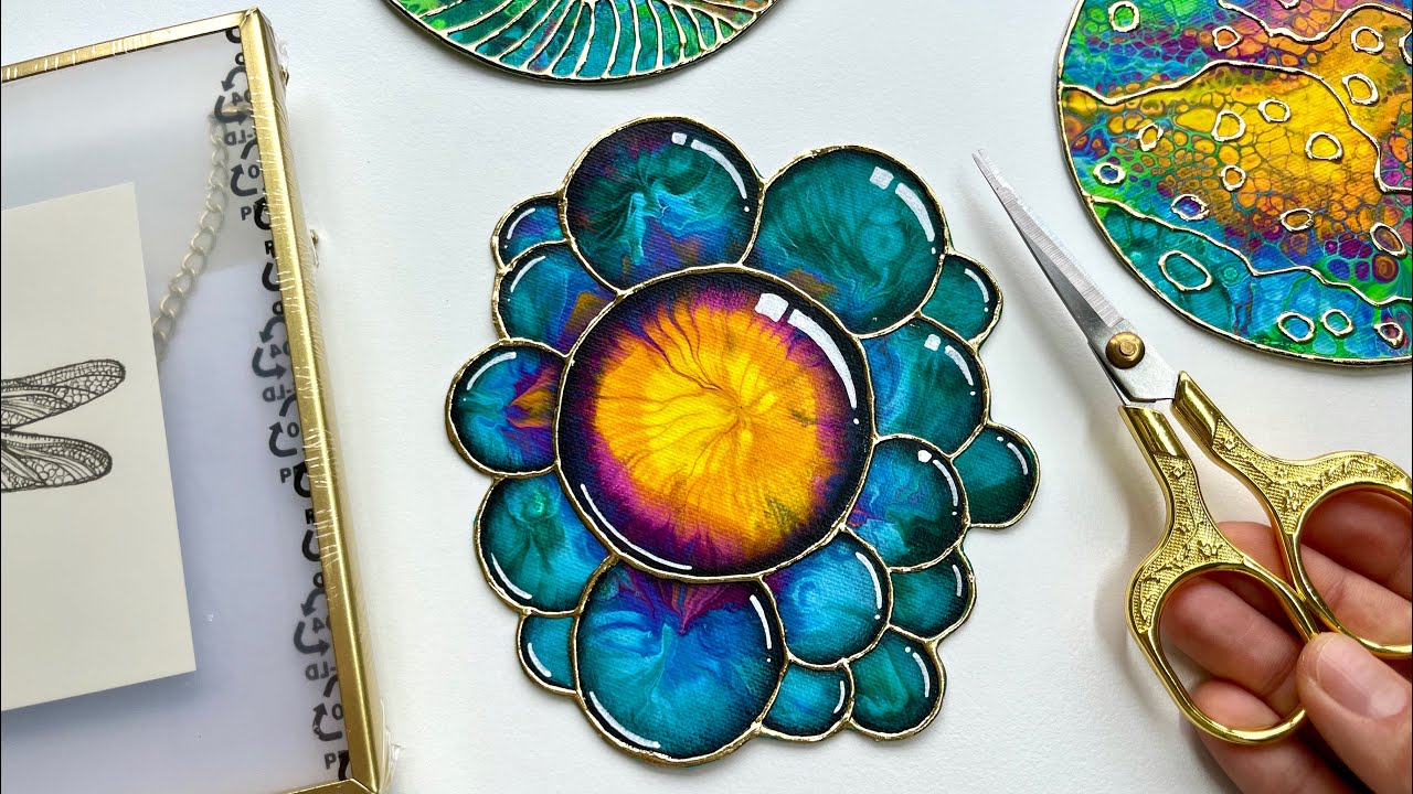 182 CHEAP IKEA FRAME TURNED INTO EXPENSIVE ACRYLIC POUR PAINTING 