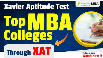 Top MBA colleges through XAT - Xavier Aptitude Test | XAT Score Accepting Colleges | #xatexam #mba