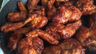 Sriracha Chicken Wings #recipe #chicken #sriracha