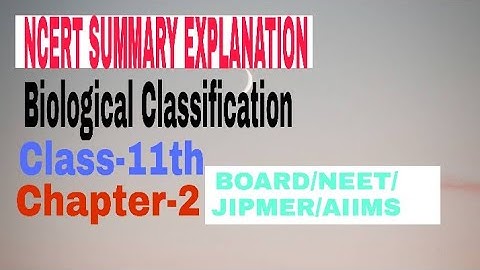 Biological Classification- Summary Explanation For NEET Examination