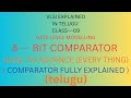 8-Bit Comparator | Gate Level Modelling VLSICode | Truth Table & Circuit Diagram |Telugu Explanation