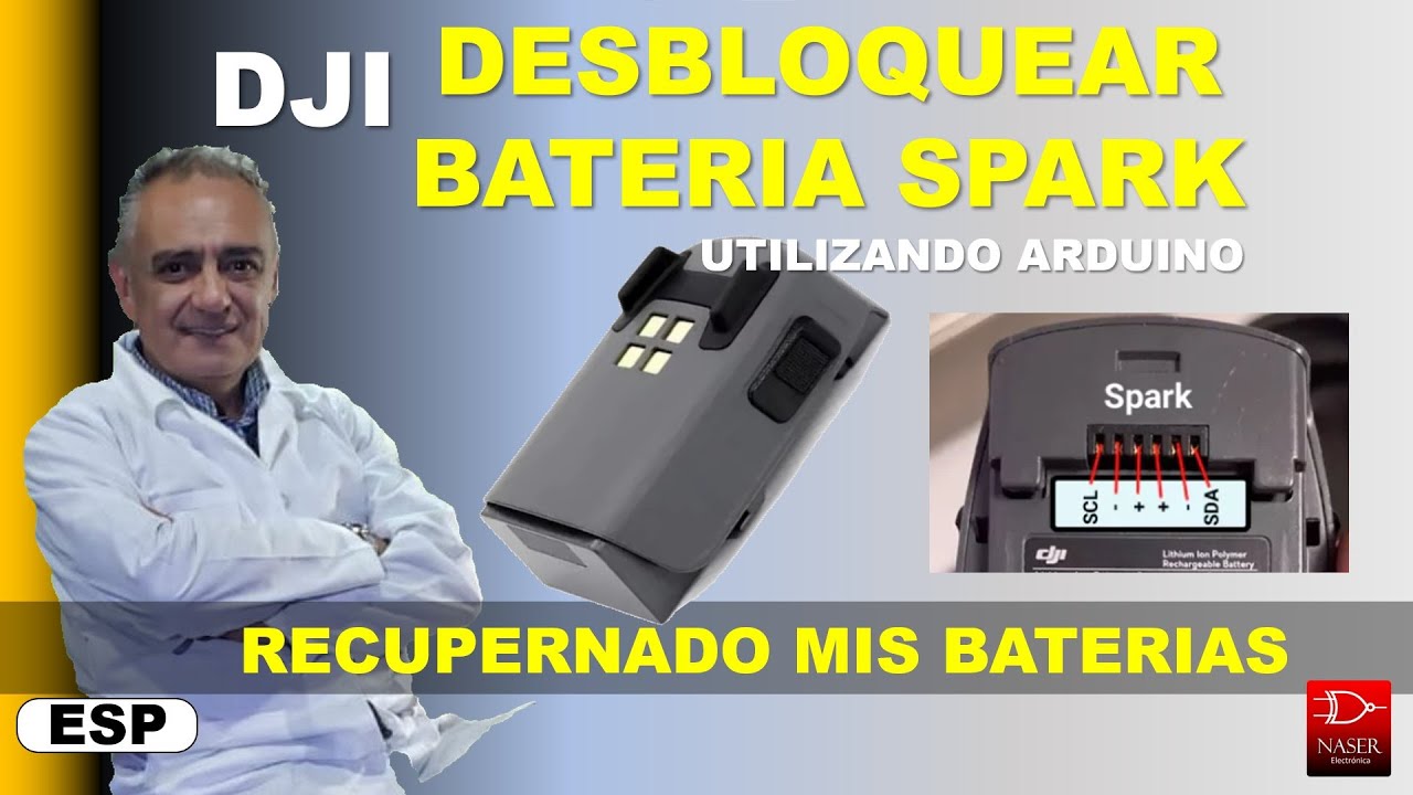 Desbloqueo Baterías DJI Spark, usando Arduino Uno