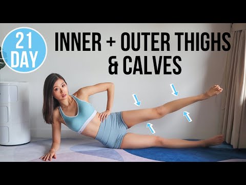 21-DAY INNER + OUTER THIGHS & CALVES BURN (No Jumping) | Lower Body Transform Program