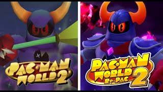 PAC-MAN WORLD 2 RE-PAC - All Boss Comparisons
0:00 Intro
0:09 Killer Frog (Pac-Man World 2)
1:48 Killer Frog (Pac-Man World 2 Re-PAC)
5:53 Blade O Matic (Pac-Man World 2)
6:48 Owl Mecha (Pac-Man World 2 Re-PAC)
11:49 Blower (Pac-Man World 2)
13:00 Polar Bear Mecha (Pac-Man World 2 Re-PAC)
19:59 Clydes Machine (Pac-Man World 2)
26:00 Spider Mecha (Pac-Man World 2 Re-PAC)
31:08 Mega Whale (Pac-Man World 2)
33:53 Mega Whale (Pac-Man World 2 Re-PAC)
42:18 Spooky (Final Boss) (Pac-Man World 2)
48:46 Spooky (Final Boss) (Pac-Man World 2 Re-PAC)
Heres a video of all the bosses in Pac-Man World 2 Re-PAC compared to the original Pac-Man World 2. The secret final boss wasnt added since it doesnt originate from the original Pac-Man World 2. Footage of these games was taken on a Nintendo Switch at 1080p & 60fps.
If you have any suggestions on how to make these videos better or ideas for future videos I would love to hear it. So, enjoy and please subscribe if you would like to see more.
My main channel: https://www.youtube.com/c/darklordchaos
My second channel: https://www.youtube.com/channel/UCXInvg1L5LSMSwY9IVU2dbA?view_as=subscriber
My Pac-Man World 2 Re-PAC Playlist: https://www.youtube.com/playlist?list=PLx6b1brE4HyoXPegsIvOFyMfVmfrqcqRS
My Pac-Man Series: All Bosses Playlist: https://www.youtube.com/playlist?list=PLx6b1brE4Hyo4he9lszbZ4HX90GHClK5G
My All Bosses Playlist Playlist: https://www.youtube.com/playlist?list=PLx6b1brE4HyojEzWFWh402EUgfGYueiIA PAC-MAN WORLD 2 RE-PAC - All Boss Comparisons