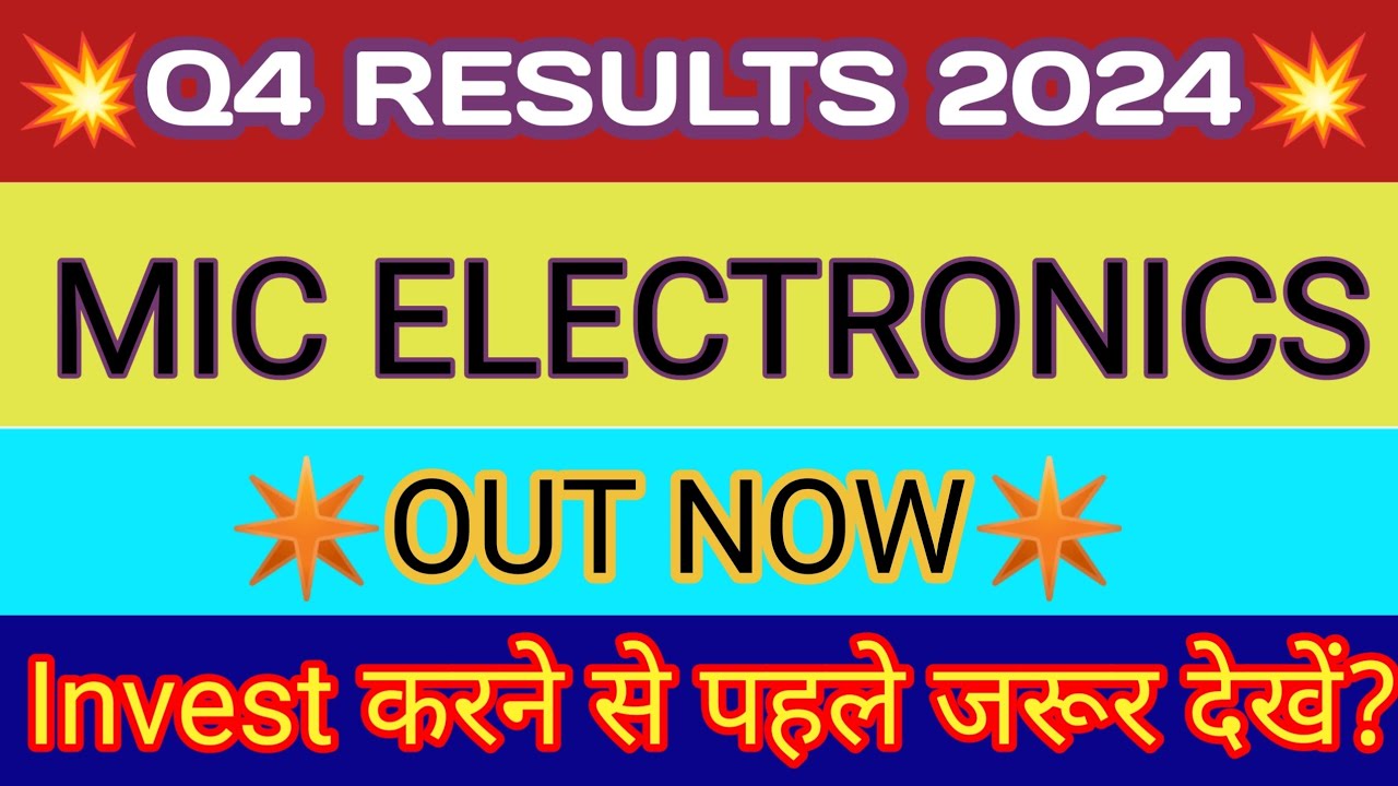 Mic Electronics Q4 Result 🔴Mic Electronics Result 🔴Mic Electronics