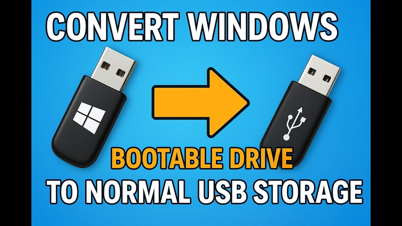 Convert Bootable USB Back to Normal – Make Your Pendrive Like New 🔄 ...