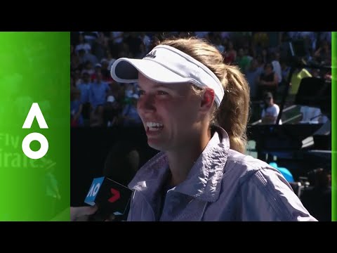 Caroline Wozniacki on court interview (SF) | Australian Open 2018