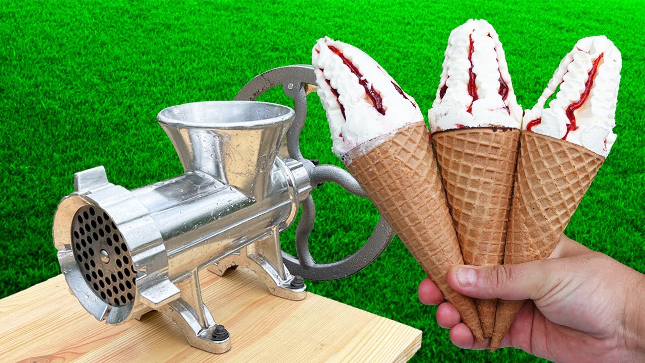 Expeiment Ice Cream vs Meat Grinder