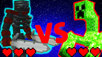 Mutant Wither Skeleton vs Mutant Creeper battle in minecraft