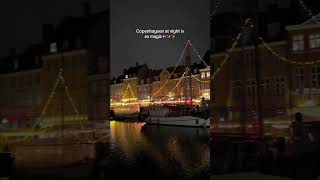 Copenhagen at Night 🌙 | Magical City Lights of Denmark ✨ | Peaceful view #ytshorts #trend #8kvideo